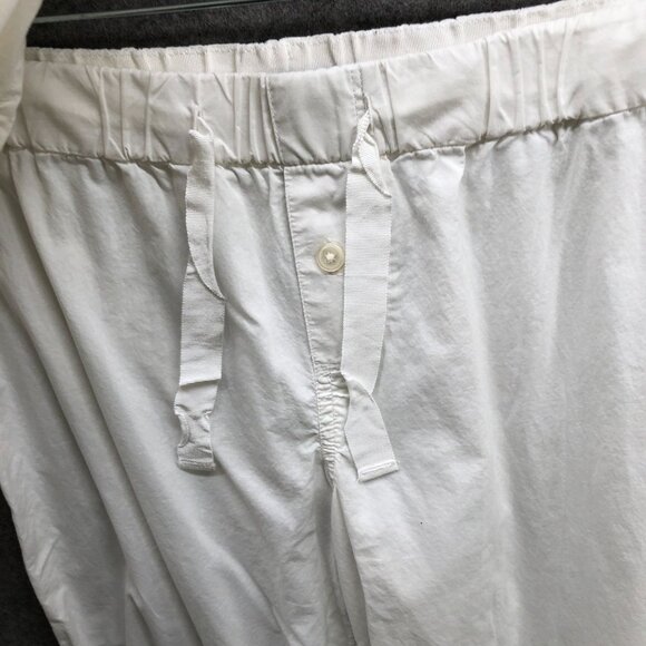 J. Crew Vintage Pajama Set Womens S White Cotton Long Sleeve Lightweight Button - Picture 10 of 14